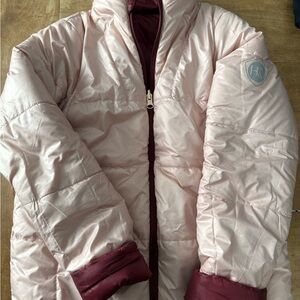 Girls Horseware reversible down jacket.